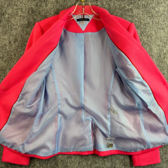 Tommy Hilfiger Women's Pink Blazer Size 2 Tailored Jacket Elbow Patches - Picture 2 of 8